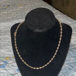 Elegant Gold Chain Necklace 192S Costume Jewelry from 20’s 30’s